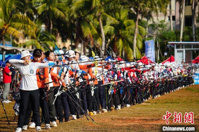 2025年全国射箭冠军赛在海南文昌正式揭幕，32支